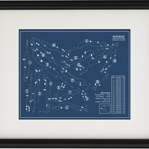 Monroe Golf Club Blueprint (Print)