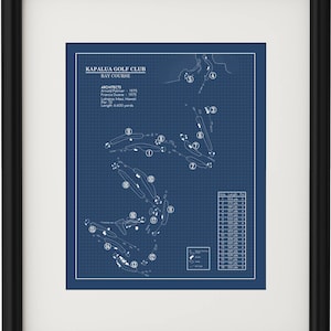 Kapalua Golf Club - Bay Course Blueprint (Print)