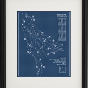 Bellerive Country Club Blueprint (print) - Etsy