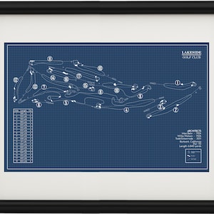 Lakeside Golf Club Blueprint (Print)