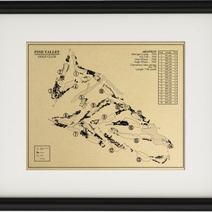 Pine Valley Golf Club Outline (Print)
