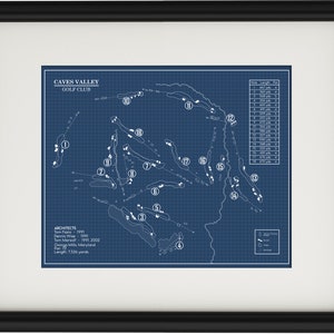 Caves Valley Golf Club Blueprint (Print)