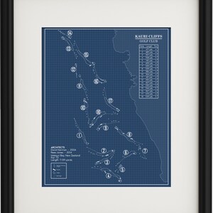 Kauri Cliffs Golf Club Blueprint (Print)