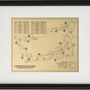 Carnoustie Golf Links Championship Course Outline (Print)