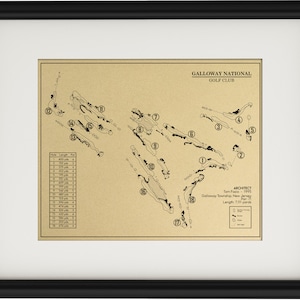 Galloway National Golf Club Outline (Print)