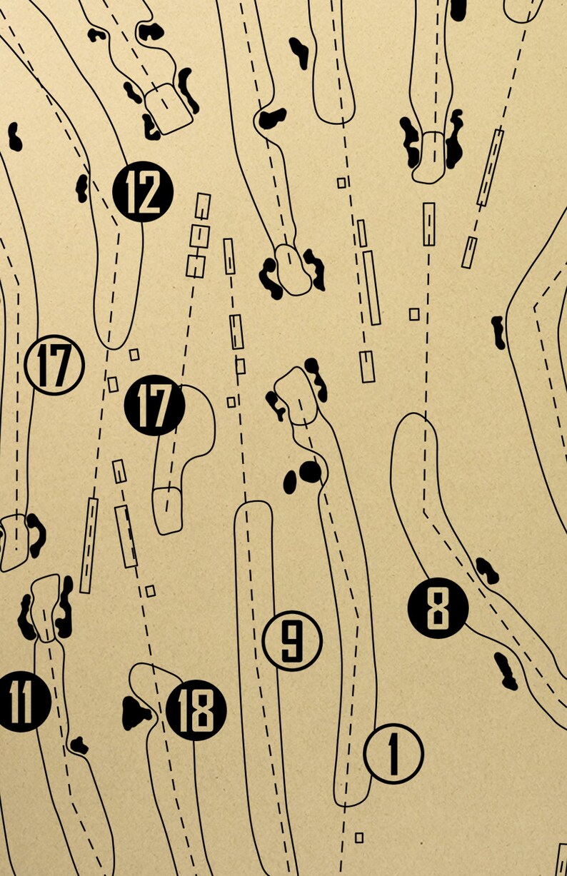Print Winged Foot East and West Courses Outline