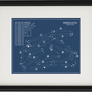 Morris County Golf Club Blueprint (Print)