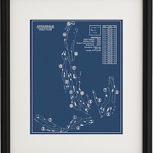Annandale Golf Club Blueprint (Print)