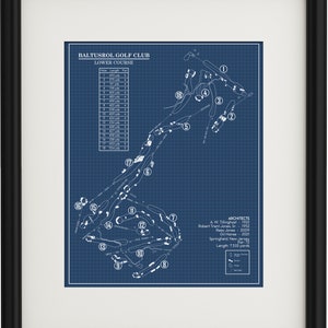 Baltusrol Golf Club Lower Course Blueprint (Print)