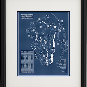 Bandon Dunes Old Macdonald Golf Course Blueprint (Print)
