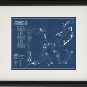 Fiddlesticks Country Club Long Mean Course Blueprint (Print)