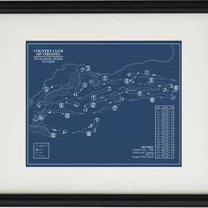 Country Club of Virginia Tuckahoe Creek Course Blueprint (Print)