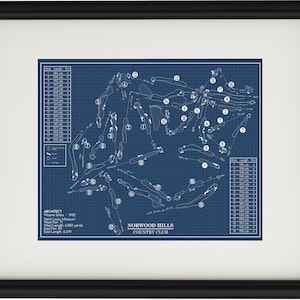 Norwood Hills Country Club Blueprint (Print)