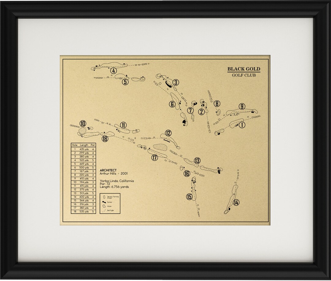 Black Gold Golf Club Outline (print) Etsy
