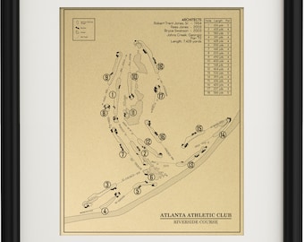 Atlanta Athletic Club Riverside Course Outline (Print)