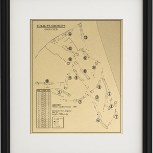 Royal St. George's Golf Club Outline (Print)