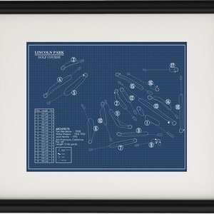 Lincoln Park Golf Course Blueprint (Print)