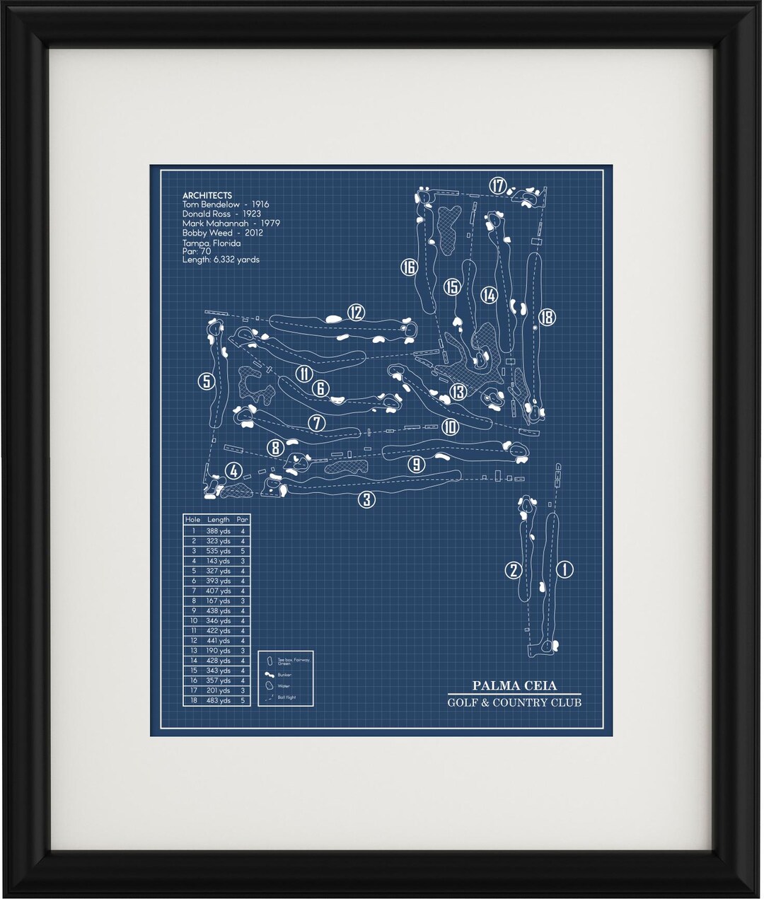 Palma Ceia Golf & Country Club Blueprint (print) - Etsy