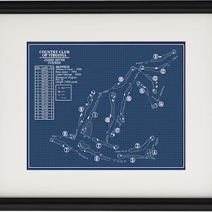 Country Club of Virginia James River Course Blueprint (Print)