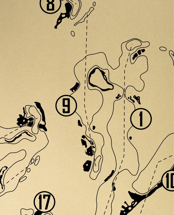 Tobacco Road Golf Club Outline (print) - Etsy