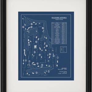 Waldorf Astoria Golf Club Blueprint (Print)