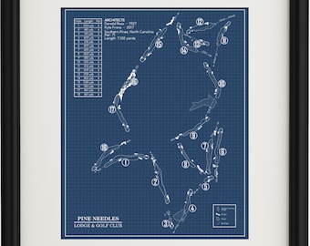 Pine Needles Lodge & Golf Club Blueprint (Print)