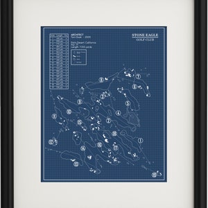 Stone Eagle Golf Club Blueprint (Print)