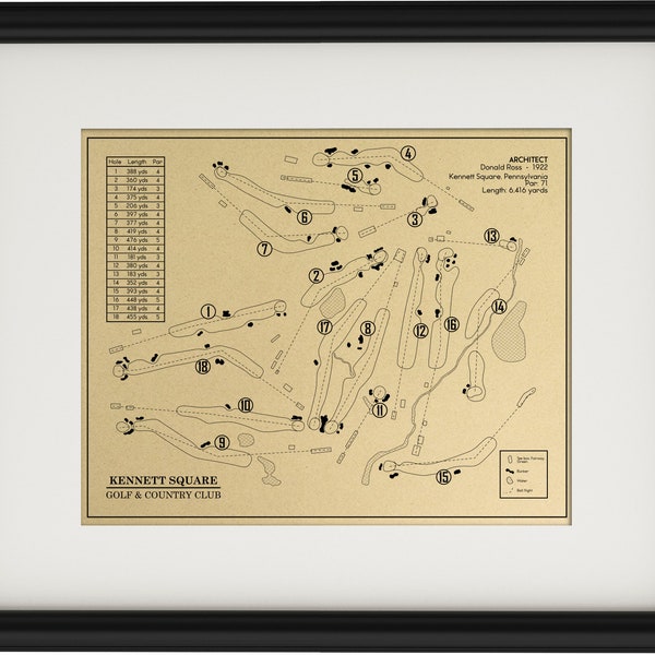 Kennett Square Golf & Country Club Outline (Print)