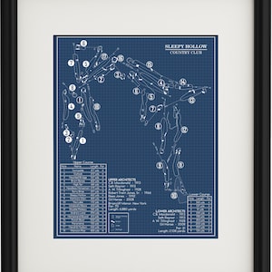 Sleepy Hollow Country Club Blueprint (Print)