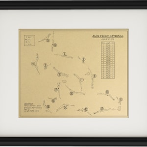 Jack Frost National Golf Club Outline (Print)