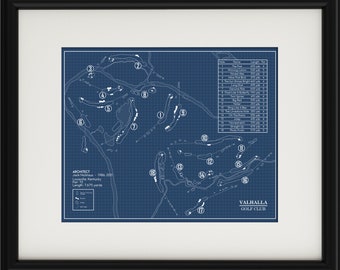 Valhalla Golf Club Blueprint (Print)
