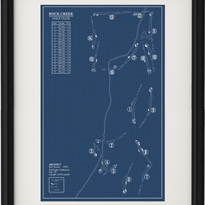 Rock Creek Golf Club Blueprint (Print)
