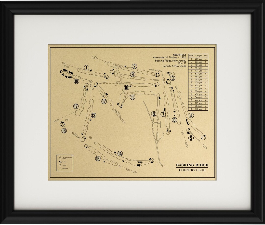 Basking Ridge Country Club Outline (print) - Etsy