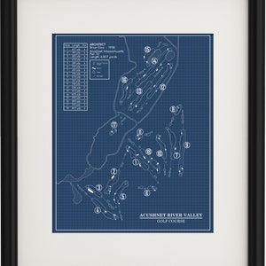 Acushnet River Valley Golf Course Blueprint (Print)