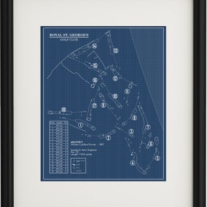 Royal St. George's Golf Club Blueprint (Print)