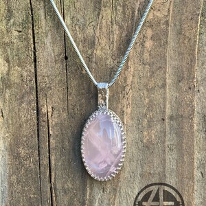 Sterling silver and rose quartz pendant. Bring me love. Spiritual jewellery. Attracting love pendant. Self acceptance pendant.