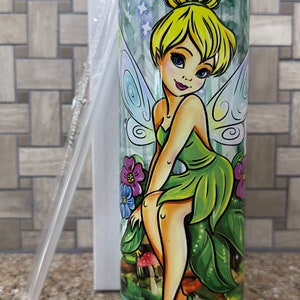 Disney Tinker Bell tumbler 20 ounce oz Tink, Tinkerbell Anniversary Gift Birthday Gift for her