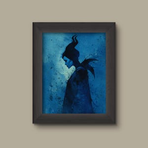 Disney Sleeping Beauty Maleficent Watercolor Art Print, Sleeping Beauty Gift, Maleficent Art