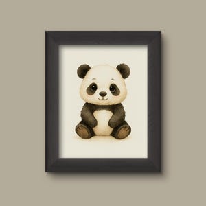 Baby Panda Nursery Wall Art Print – Watercolor Animal Wall Art