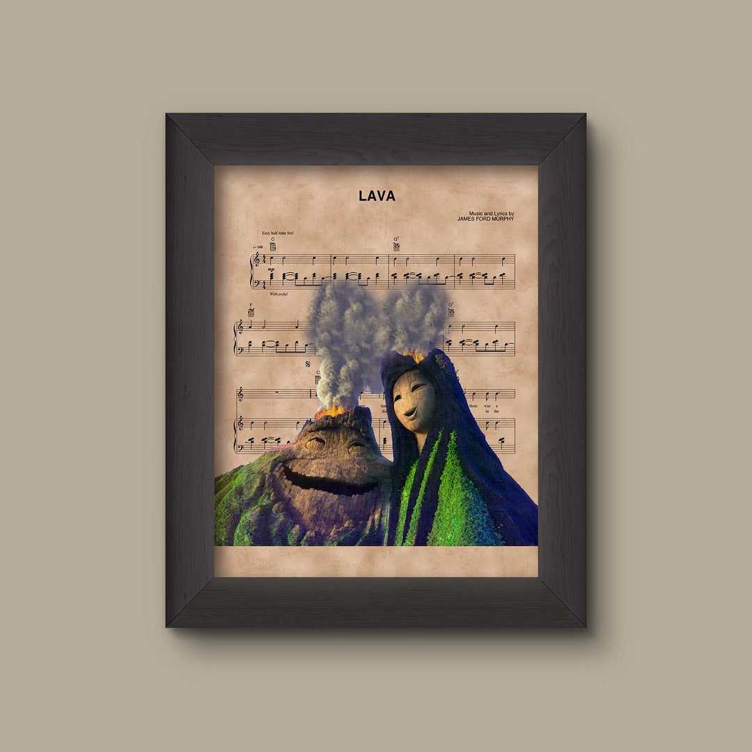 Lava With Heart Over Sheet Music Art Print Disney Pixar - Etsy