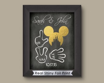 Mickey Hand-Sign Art, Disney Sign Language Gift, Sign Language Art, Love, I Love You, Disney Love Art, Wall Art Print, Home Decor, Custom.