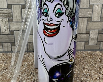 Disney Villains Evil Queen Ursula Maleficent tumbler 20 ounce oz Anniversary Gift Birthday Gift for her Mother's Gift Kids Cup