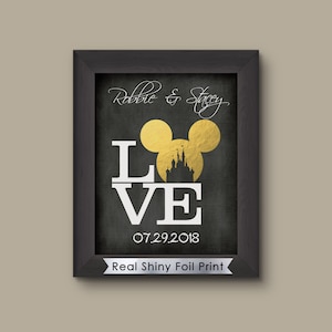 Disney Love Wedding Gift, Disney Ears, Mickey Ears, Personalized Wedding Gift, Unique Wedding Gift, Custom Wedding Gift, Personalized.