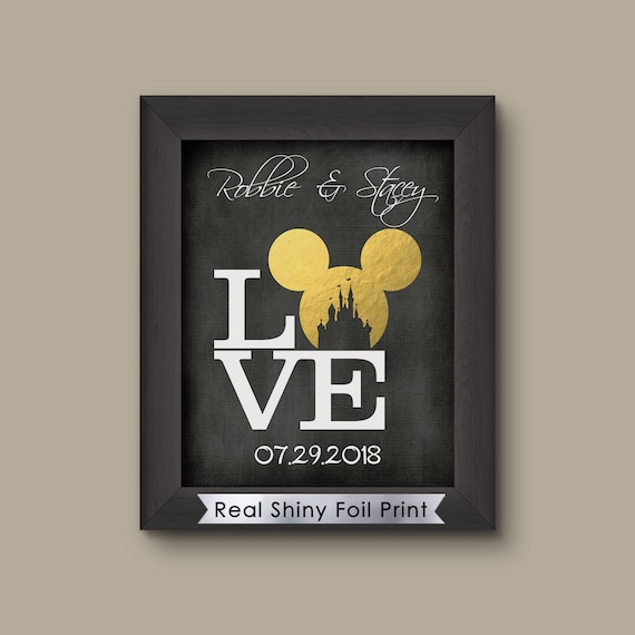 Disney Wedding Gift Disney Ears Mickey Ears Personalized Etsy