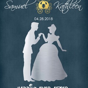 Disney Cinderella Wedding, Disney Wedding Gift, Personalized Disney