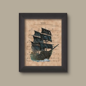 Pirates of the Caribbean Black Pearl Yo Ho Sheet Music Print
