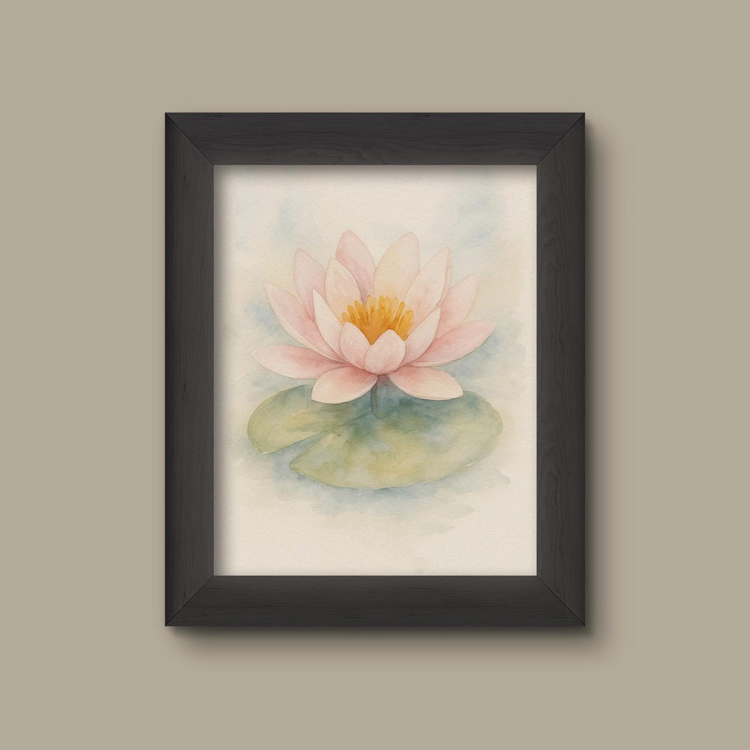 Watercolor Water Lilies Art Print | Floral Wall Decor | Botanical ...