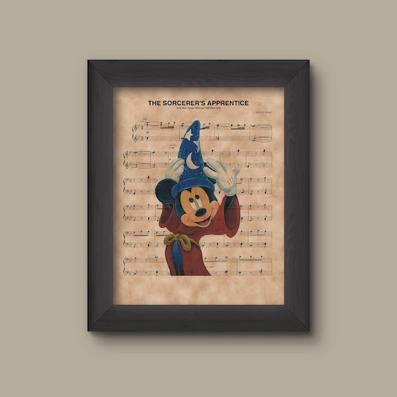 Mickey Mouse Fantasia The Sorcerer S Apprentice Sheet Etsy