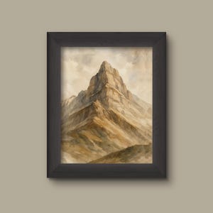 Watercolor Mountains Art Print | Serene Nature Landscape Wall Decor