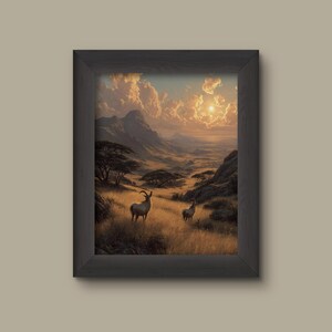 Golden Savanna Sunrise Art Print